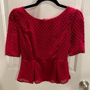 Stunning Red Peplum Blouse